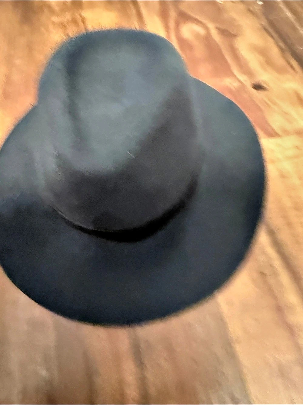 Eugenia Kim Georgina Wool Felt Fedora Black Wide Brim Hat